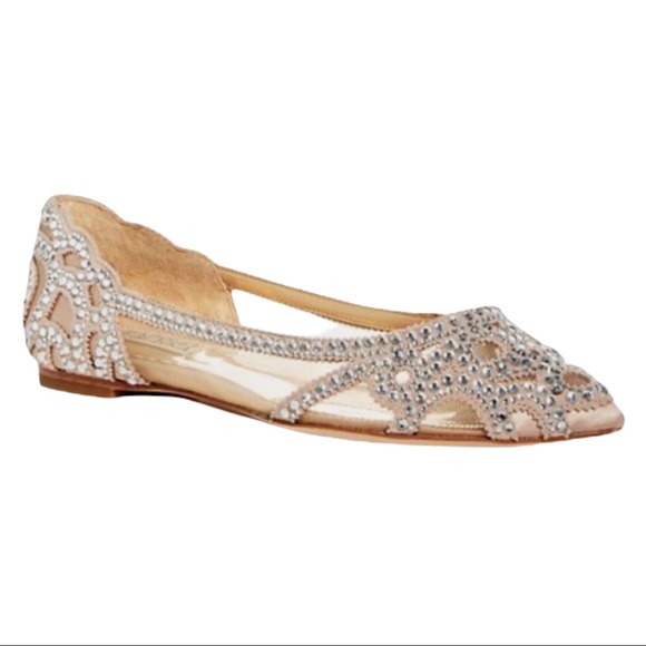 New Badgley Mischka BHLDN Gigi 6.5, 7.5, 11 Rhinestone Satin Wedding Formal - Picture 3 of 12